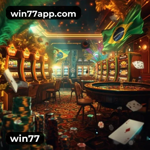 App win77 para iOS e Android — interface mobile, login biométrico e PIX integrado